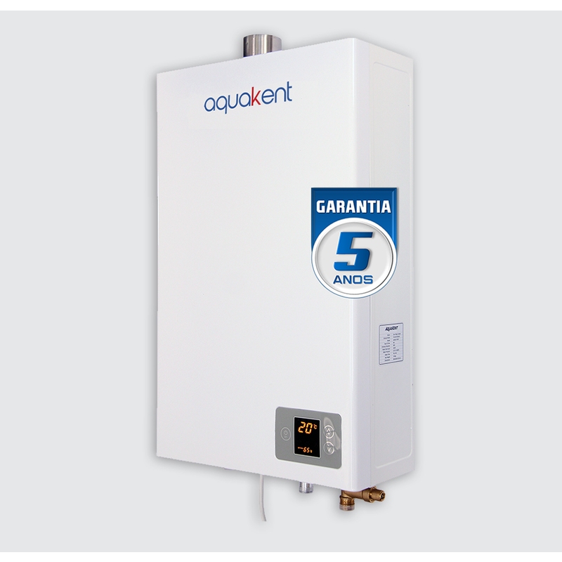 Aquecedor de água a gás AquaKent Digital 35 litros Branco  