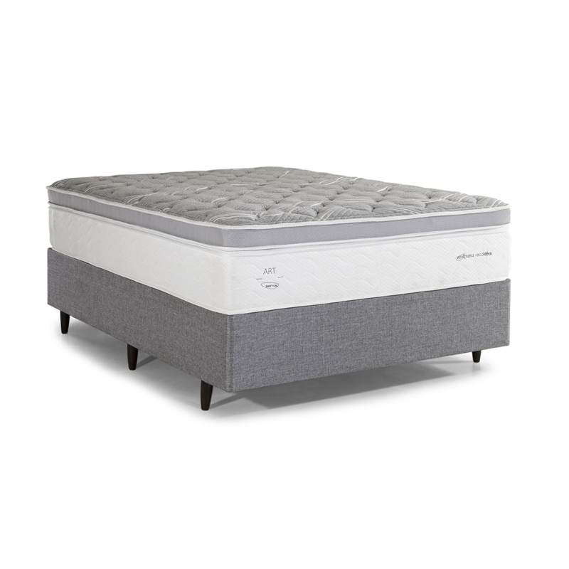 Colchão + Cama Box Herval C1599 Queen Size 158x198x62cm