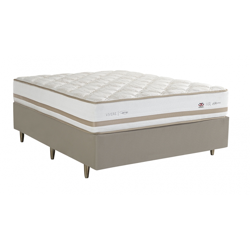 Colchão + Cama Box Herval C1603 Queen Size 158x198x55cm