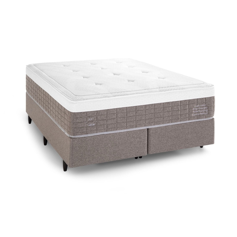 Colchão + Cama Box Herval C1784 Queen Size 158x198x66cm
