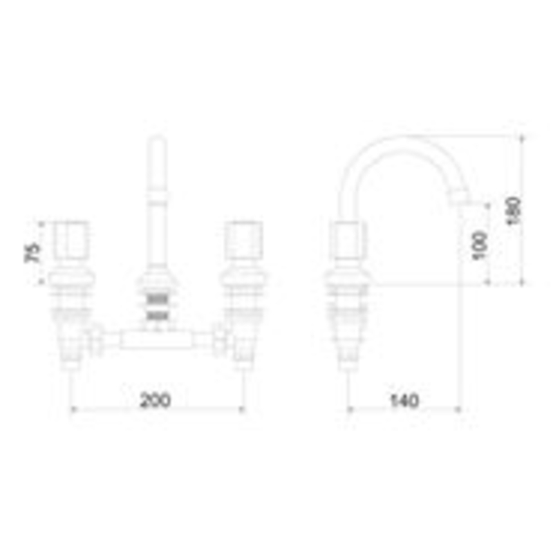 Misturador Lavatório Bancada 1877 C 43 Meber Metais Cromado PRÁTICA