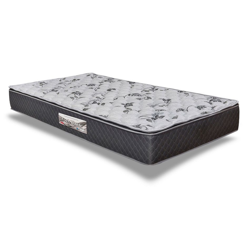 Colchão Herval de Espuma Ortopédica Firme Fort Black D60 Solteiro 0,88 x 1,88 x 0,22
