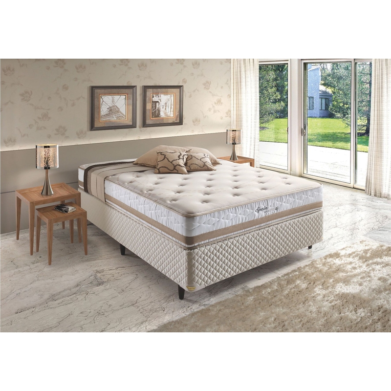 Colchão + Cama Box Herval Spain Maxspring King Size 193x203x74cm
