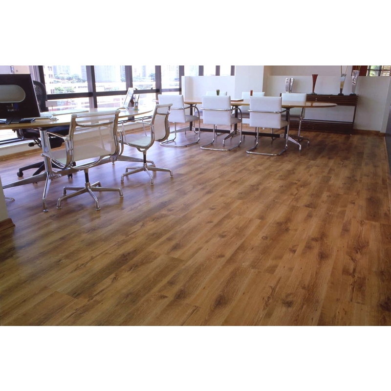 Piso Laminado Eucafloor Prime Click 7mm x 21,7cm x 1,35m (m²) Carvalho Rústico