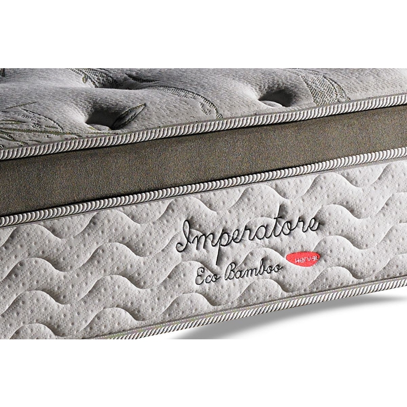 Colchão + Cama Box Herval de King Size  Imperatore 193x203x73cm 