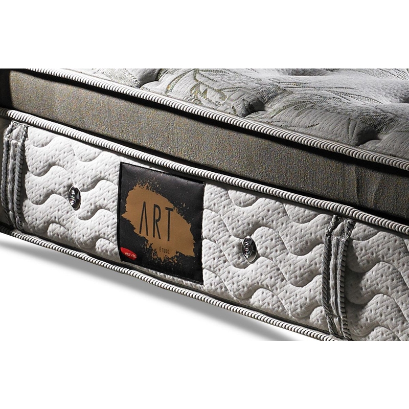 Colchão Herval Queen Imperatore Eco Bamboo 158x198x34cm Molas Ensacadas