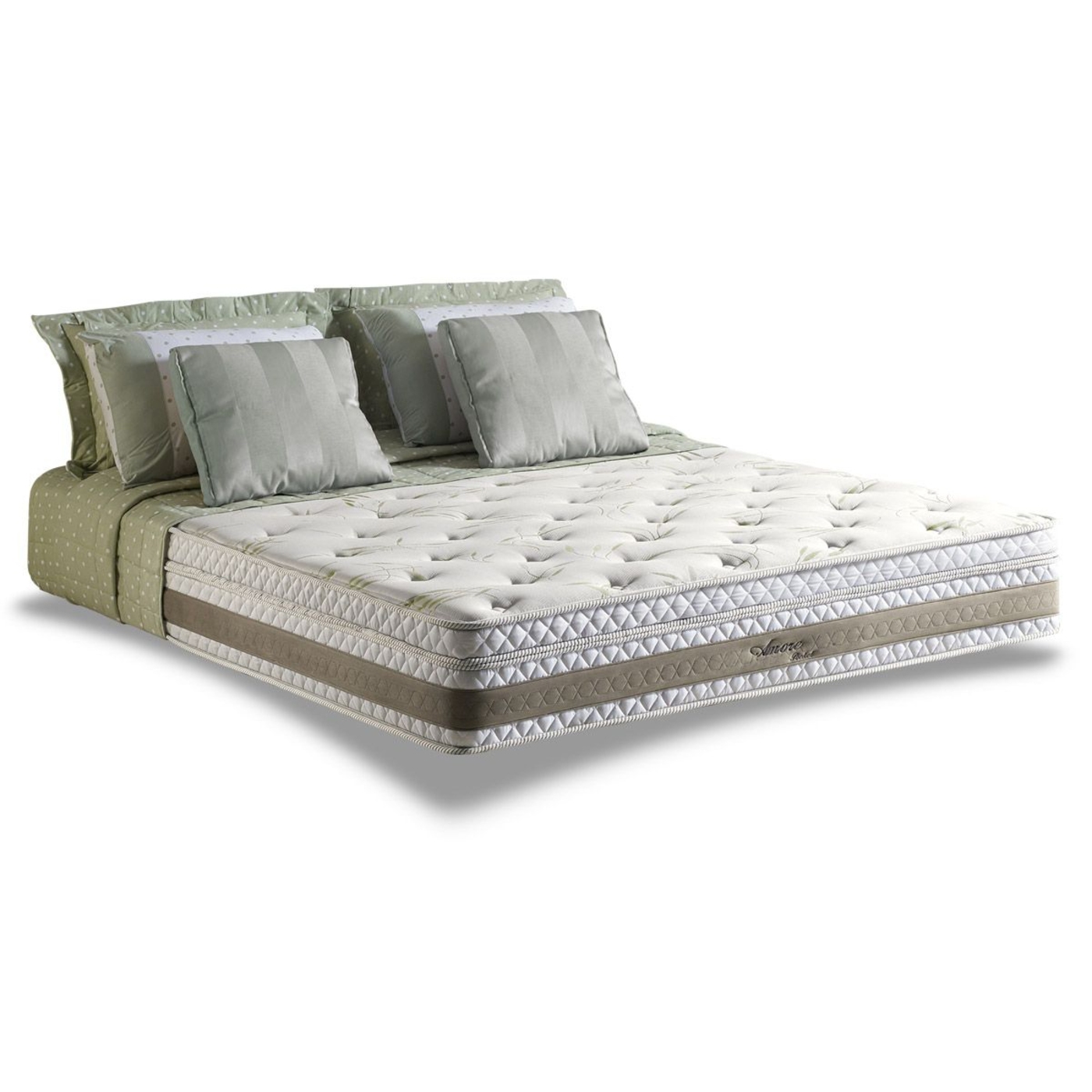 Colchão Herval de Molas Pocket Amore Pillow Top Queen 1,58 x 1,98 x 0