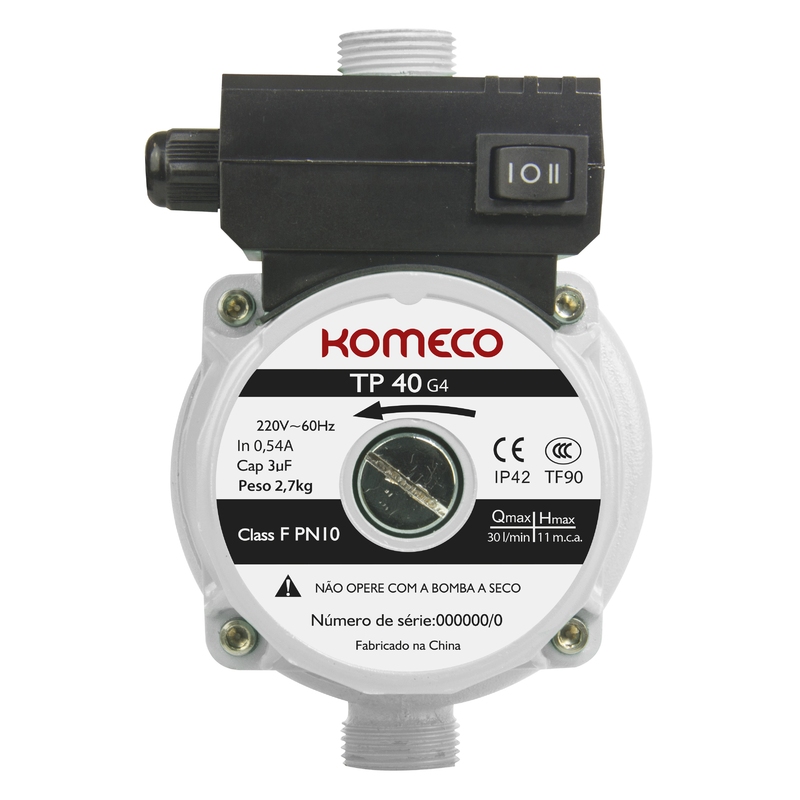 Pressurizador Komeco Minibomba  TP 40 127V ou 220V Ferro