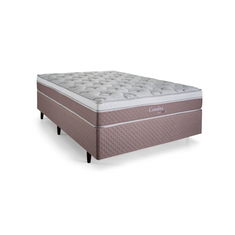 Colchão + Cama Box Herval Coimbra/Doss Maxspring de Casal 138x188x64cm