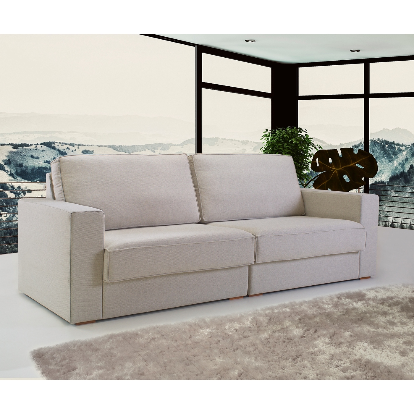 Sofá Herval 02 Módulos 100cm MH 4192 Pergo Móveis & Acabamentos Sua