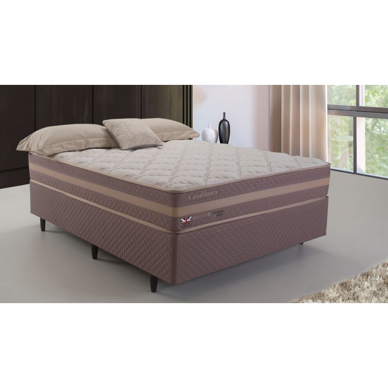 Colchão + Cama Box Herval Casablanca King Size 193x203x65cm