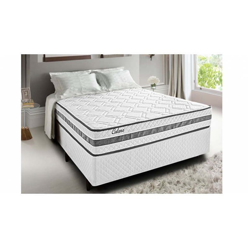 Colchão + Cama Box Herval Catana Queen Size 158x198x61cm