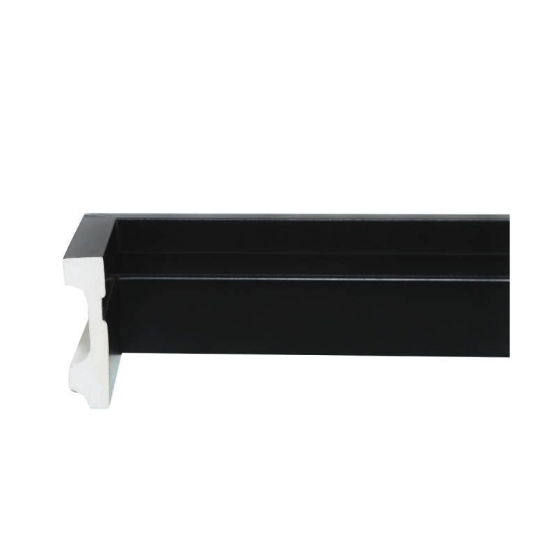 Rodapé Graddus Preto Frisado 07cm - 70mm x 15mm x 2440mm