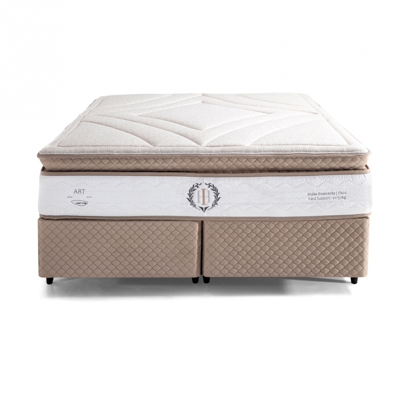 Colchão + Cama Box Herval King Size C1654 193x203x73cm