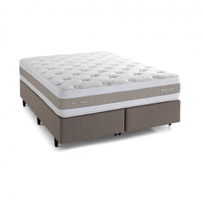 Colchão + Cama Box Herval C1666 King Size 193x203x63cm