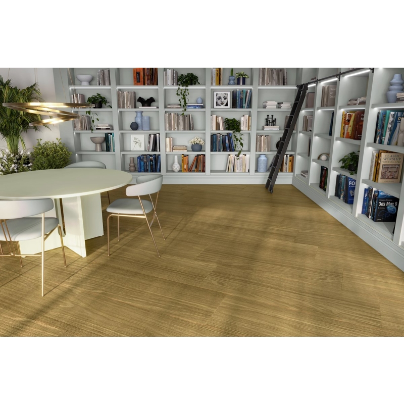 Piso Laminado Eucafloor Gran Elegance Click 8mm x 44,5cm x 1,357m (m²) Freijó Brasil