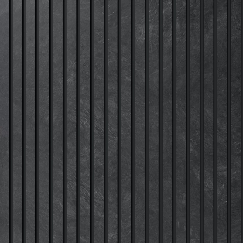 Painel Ripado Laminado Autocolante Teck Preto (Caixa com 10 m/l)