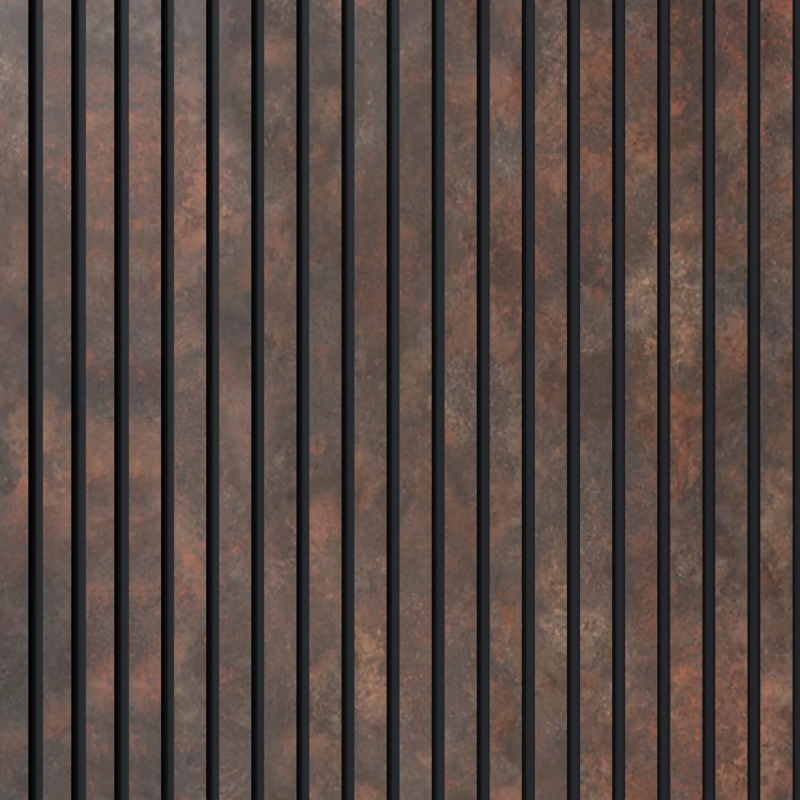 Painel Ripado Laminado Autocolante Teck Bronze (Caixa com 10 m/l)