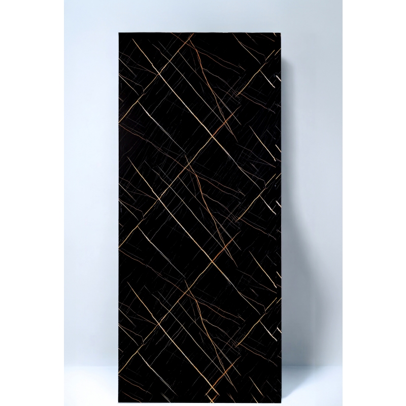 Placa Vinílica Graddus Marmorizada Nero D'oro 3mmx2750x1200