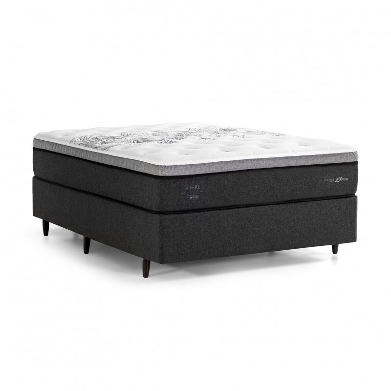 Colchão + Cama Box Herval King Size C1629 61x192x203cm