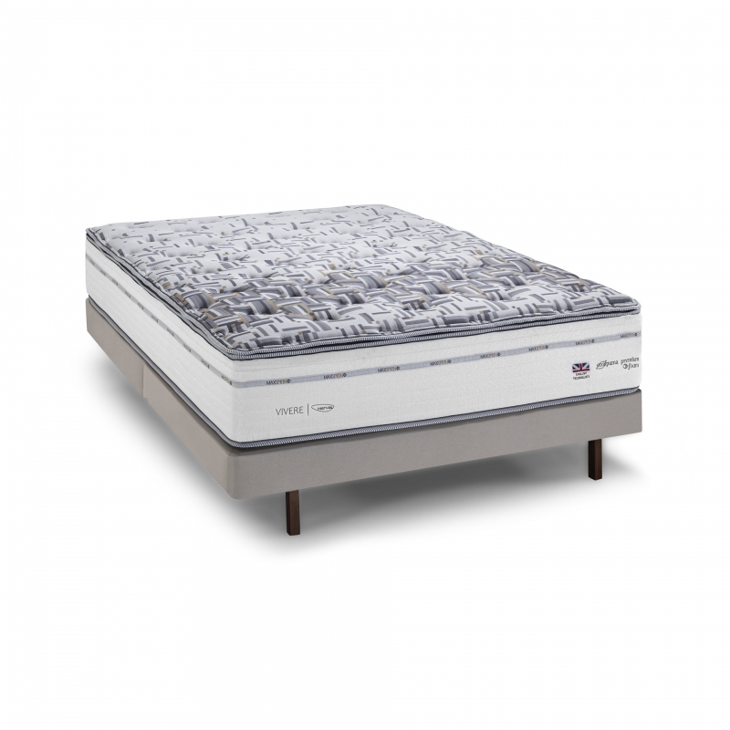 Colchão + Cama Box Herval Queen Size C1723 62x158x198cm